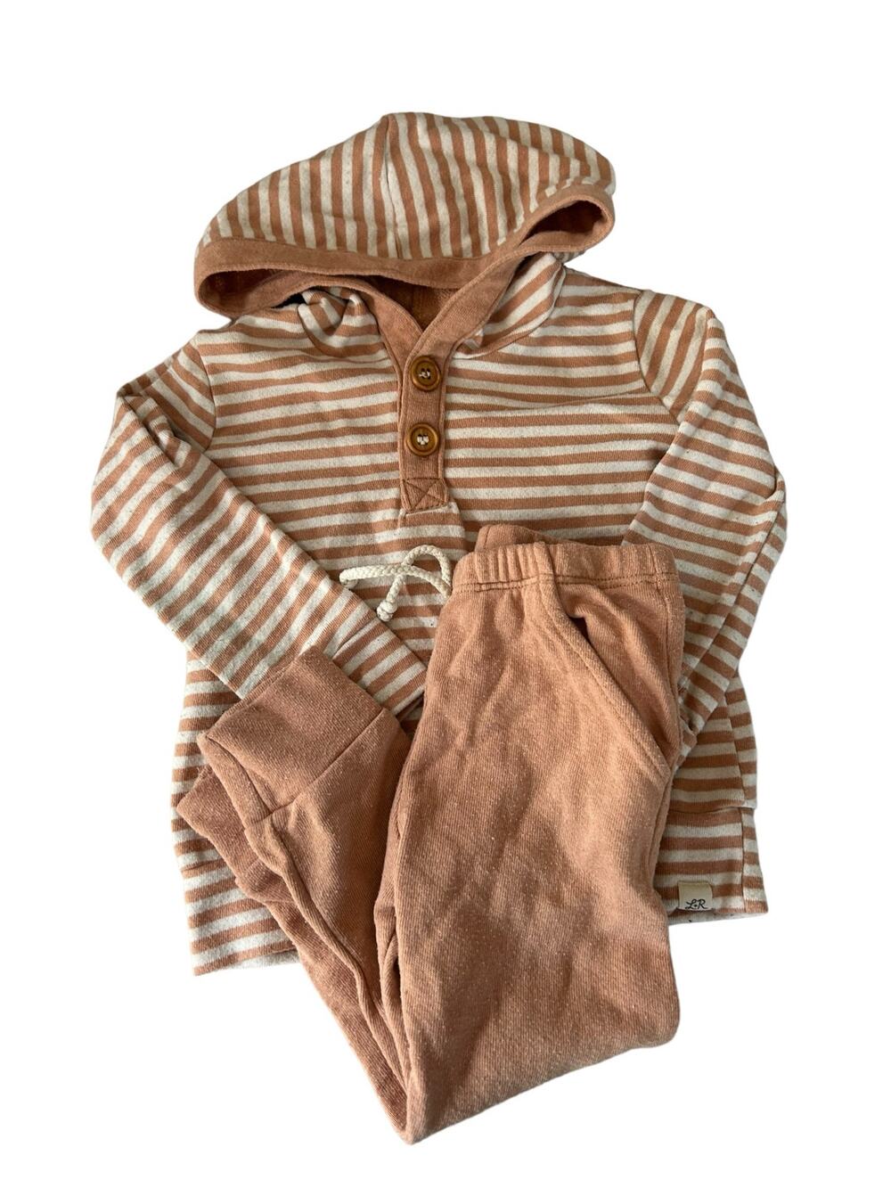 lulu and roo pink stripe outfit 2t